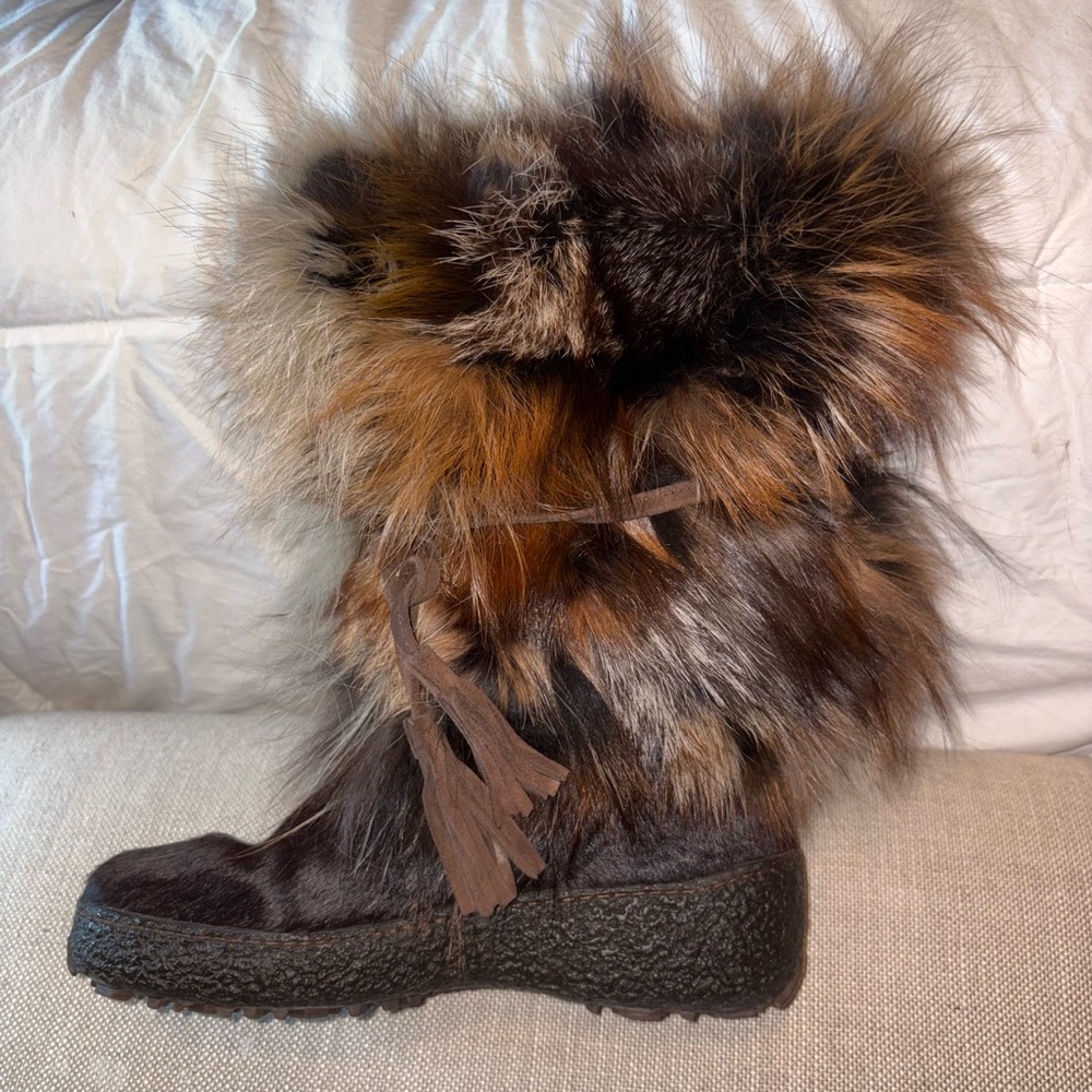 Pajar Women's Brown Multi Fur Winter Boots
